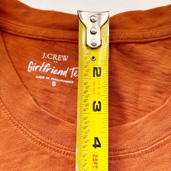 J.Crew Girlfriend Tee Women's S Copper Fall Long Sleeves Lightweight 100% Cotton - Picture 8 of 11
